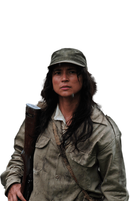 Fabiana Medina interpreta a Rosalba Velasco en La Sargento Matacho, película colombiana dirigida por William González