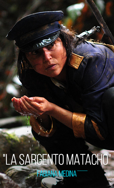 Fabiana Medina interpreta a Rosalba Velasco en La Sargento Matacho, película colombiana dirigida por William González