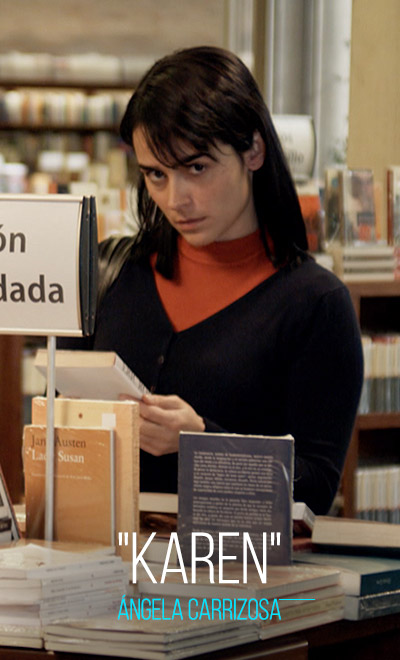 Ángela Carrizosa personifica a Karen en la película colombiana Karen llora en un bus