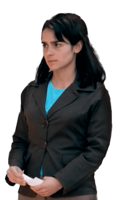 Ángela Carrizosa personifica a Karen en la película colombiana Karen llora en un bus