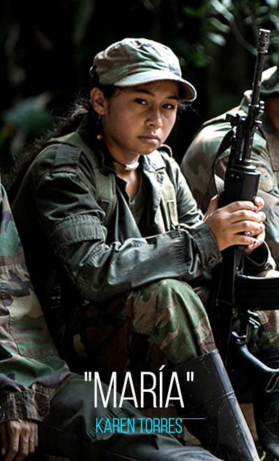 Karen Torres personifica a María en la película colombiana Alias María