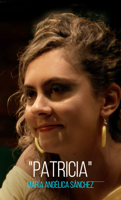 María Angélica Sánchez personifica a Patricia en la película colombiana Karen llora en un bus