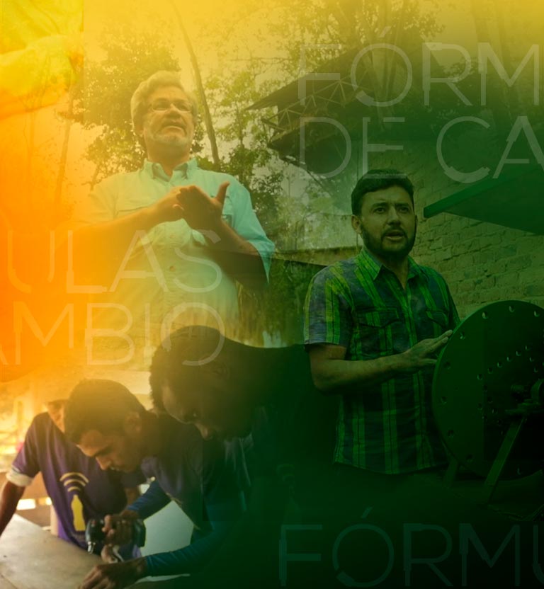 Protagonistas de la serie Fórmulas de cambio.