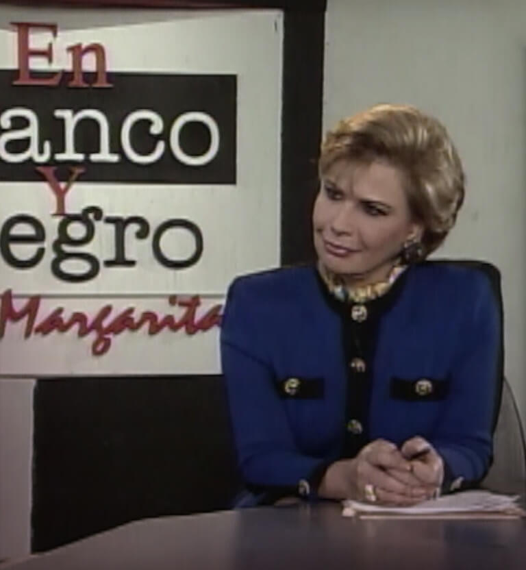 En blanco y negro con Margarita Vidal entrevista a personajes