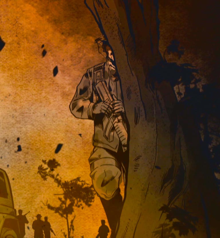 Ilustración de grupos paramilitares