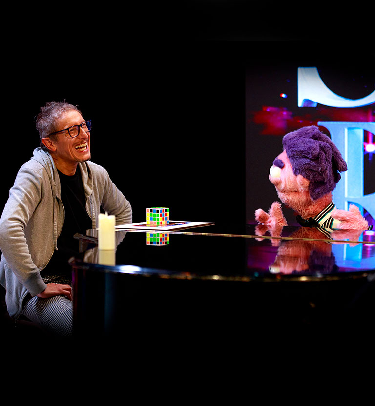 Fabio Rubiano con Romualdo 