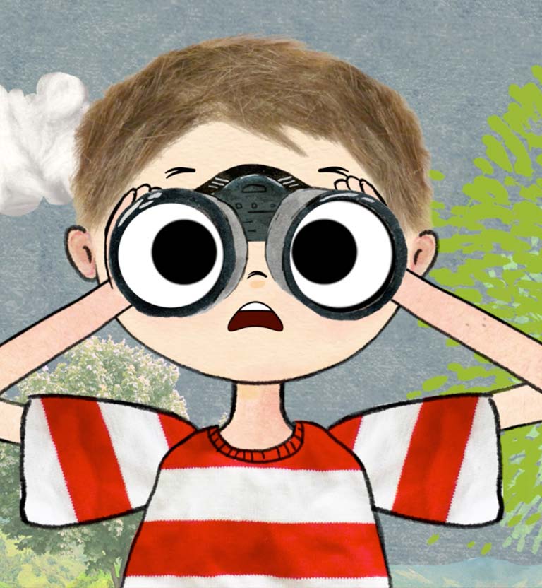 Tomás, Alba y Édison