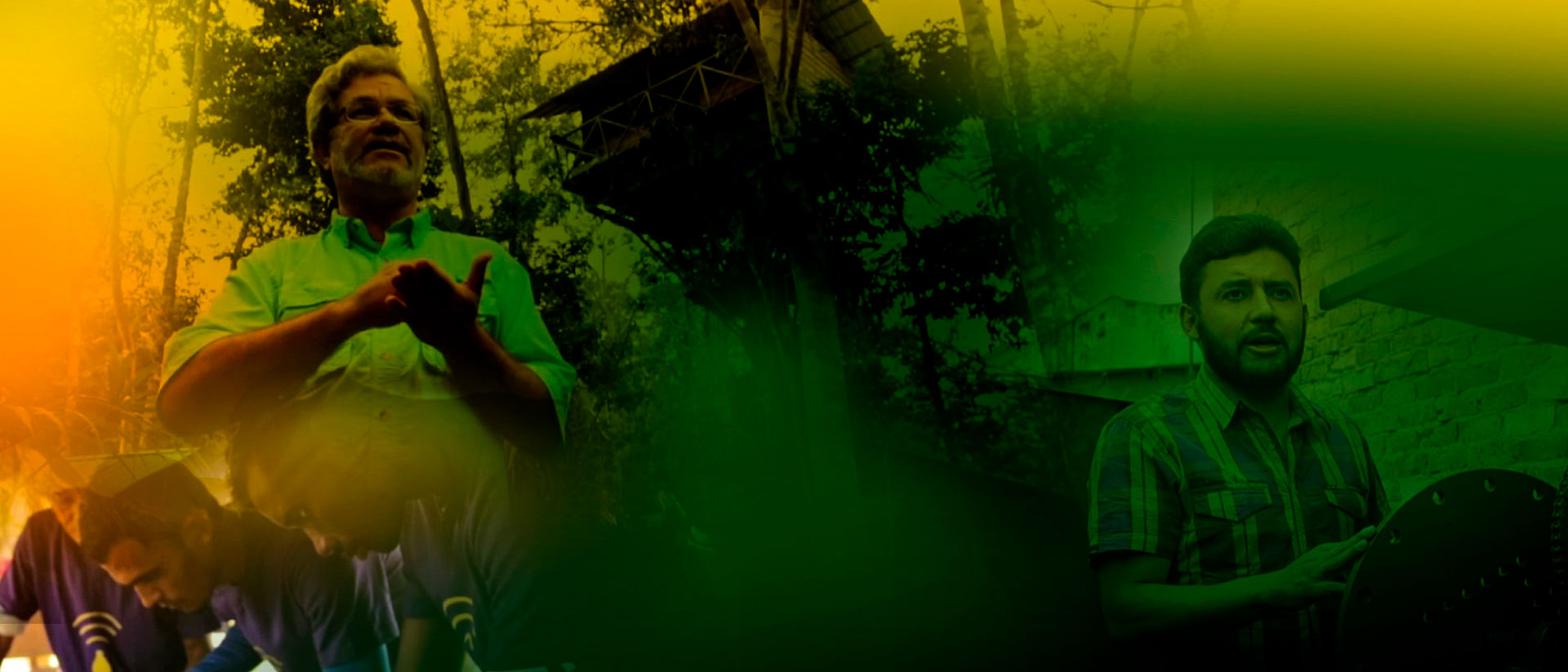 Collage de imágenes de los protagonistas de Fórmulas de cambio.