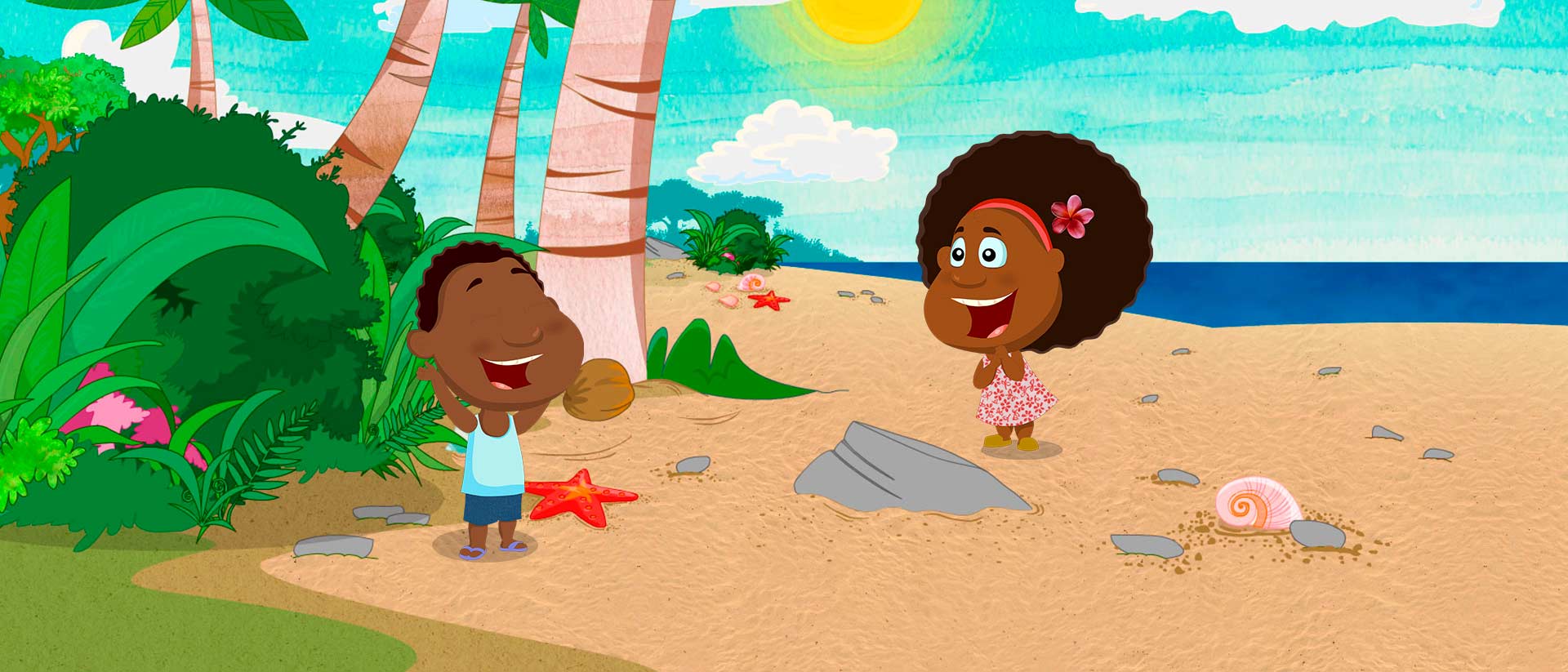 Guille y Cande en la playa