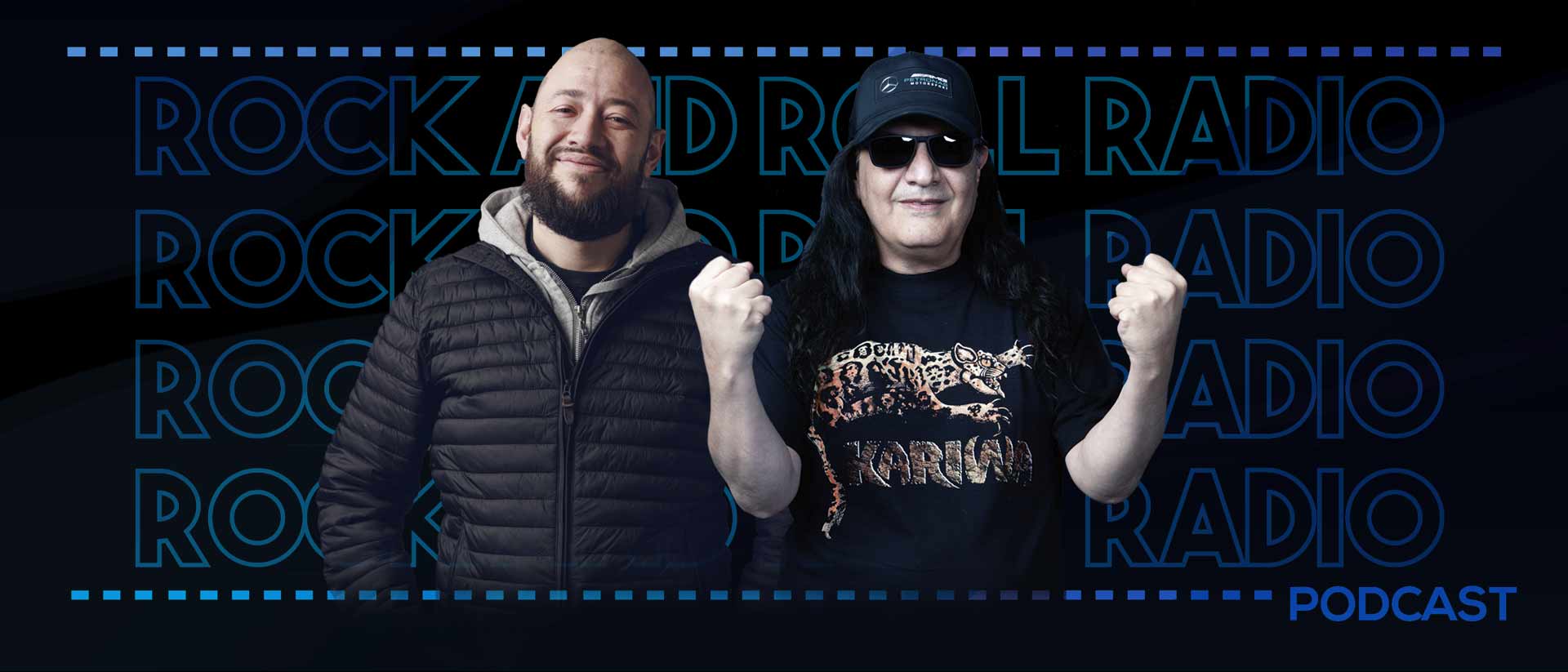 Dos rockeros sonriendo