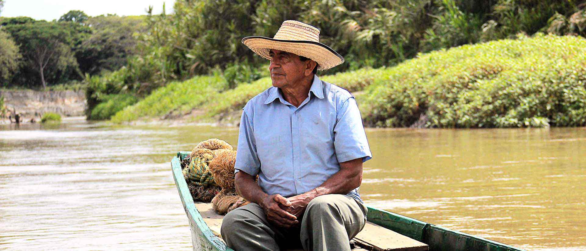 Un hombre pescador