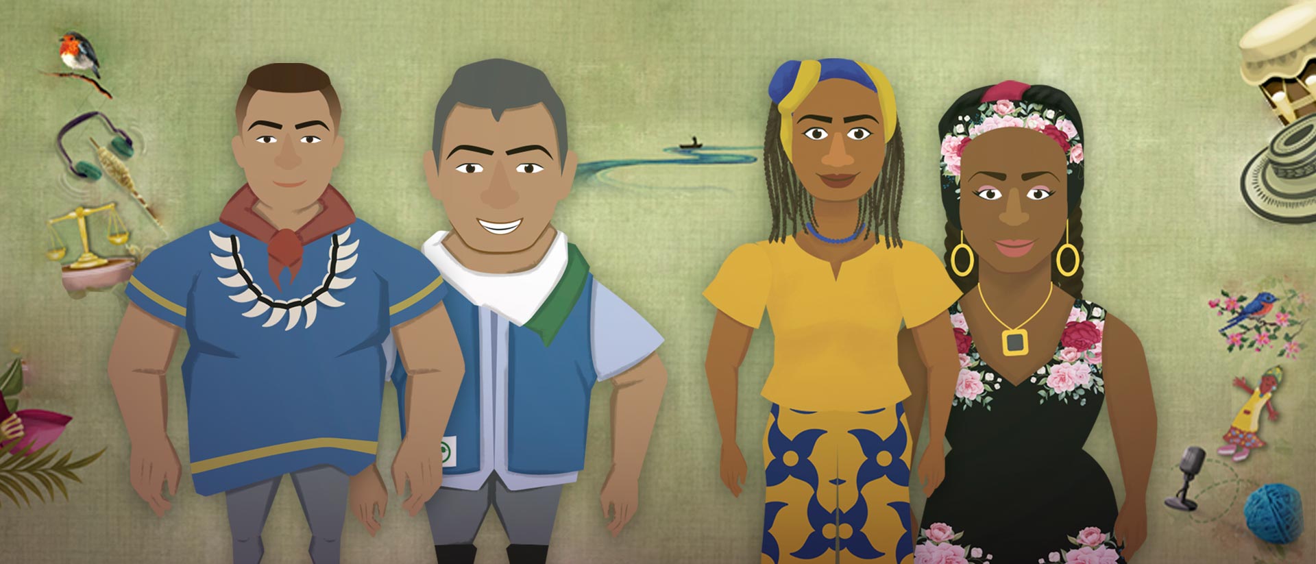 Cuatro colombianos unidos por la justicia 