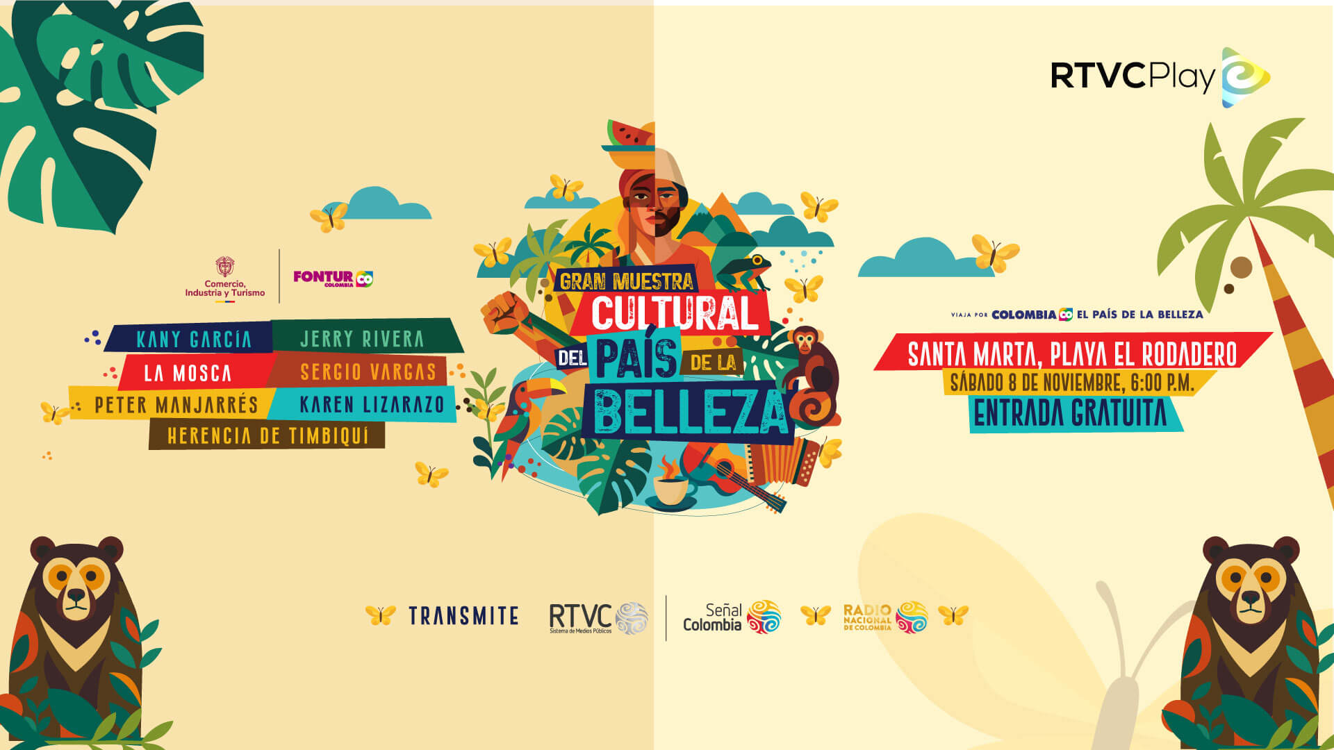 Disfruta ahora de la Gran muestra cultural del país de la belleza desde Santa Marta