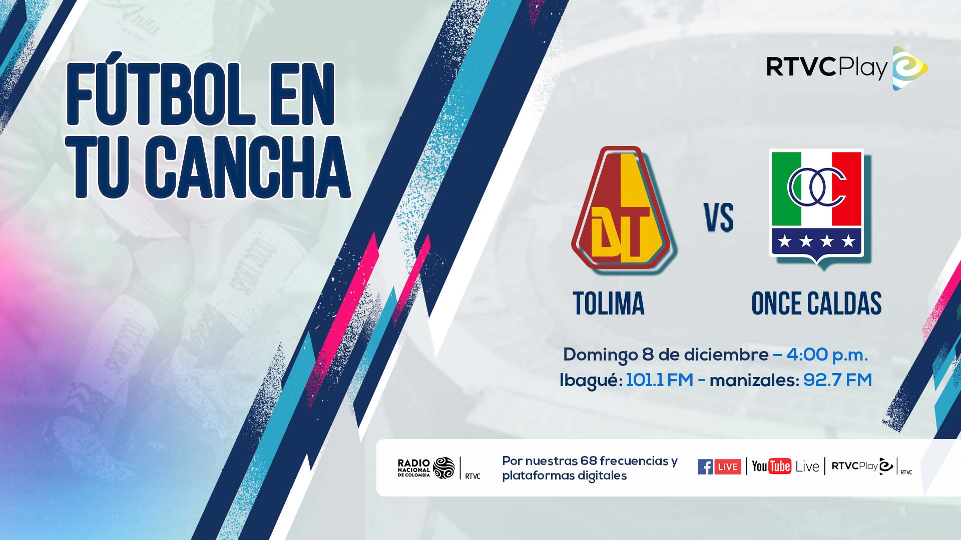 Tolima vs. Once Caldas: conéctate ahora a la señal en vivo de RTVCPlay