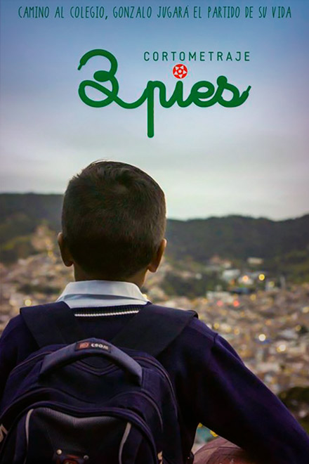 Póster 3pies, cortometraje colombiano completo, en RTVCPlay