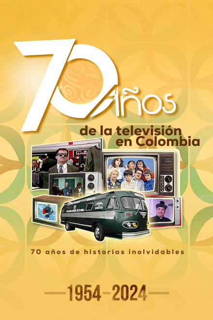 Póster del especial de los 70 años de la televisión en Colombia, disponible en la plataforma de streaming RTVCPlay