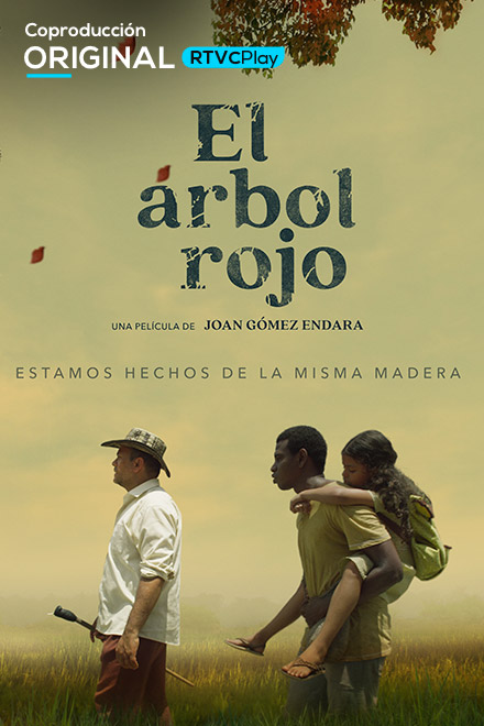 Póster El árbol rojo película de ficción grabada en la costa colombiana y coproducida por RTVCPlay 