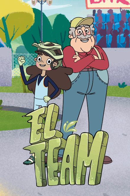 Póster oficial de El Team, serie infantil. Disponible en RTVCPlay.