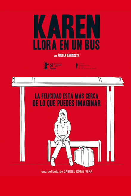 Póster Karen llora en un bus, película colombiana completa en RTVCPlay