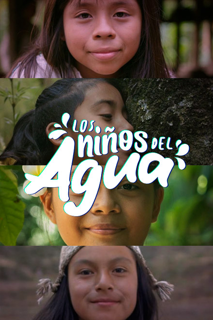 Póster de Los niños del agua, serie documental disponible en la plataforma de streaming RTVCPlay