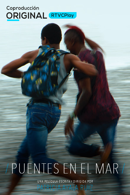 Póster Puentes en el mar, película colombiana completa, en RTVCPlay