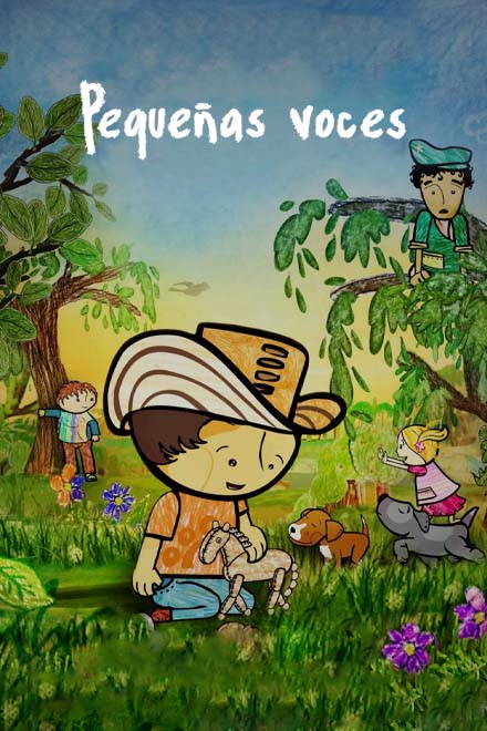 Póster Pequeñas voces, película colombiana disponible en RTVCPlay