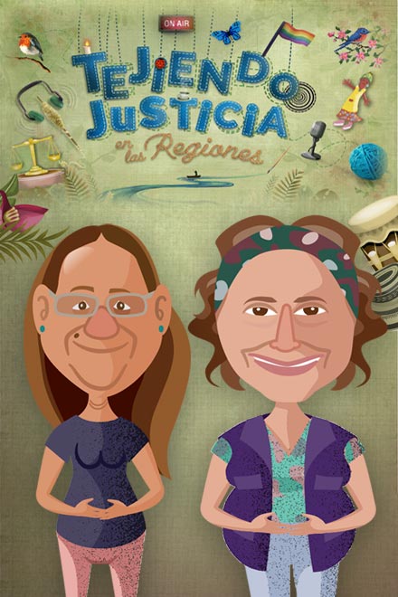 Afiche oficial de Tejiendo Justicia 
