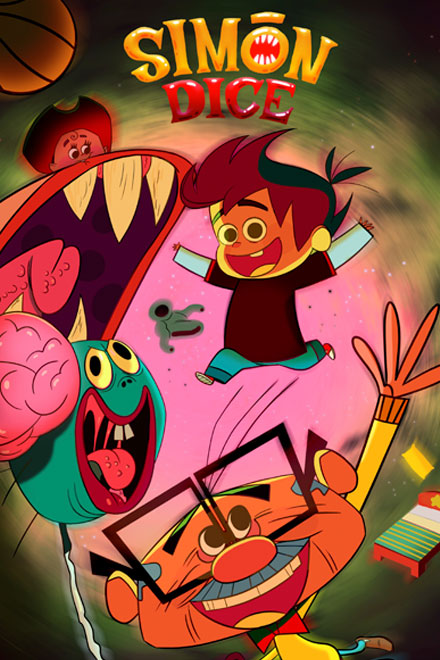 Póster Simón dice, cortometraje animado infantil, en RTVCPlay