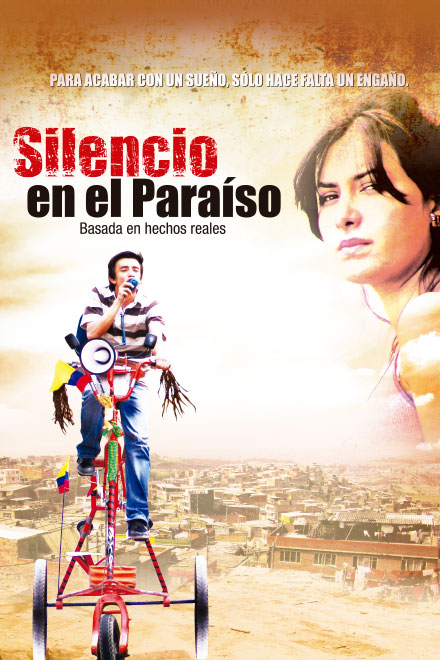 Póster Silencio en el paraíso, película colombiana de 2011