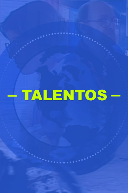 Póster Talentos, programa de entrevista de Daniel Coronell y Heriberto Fiorillo