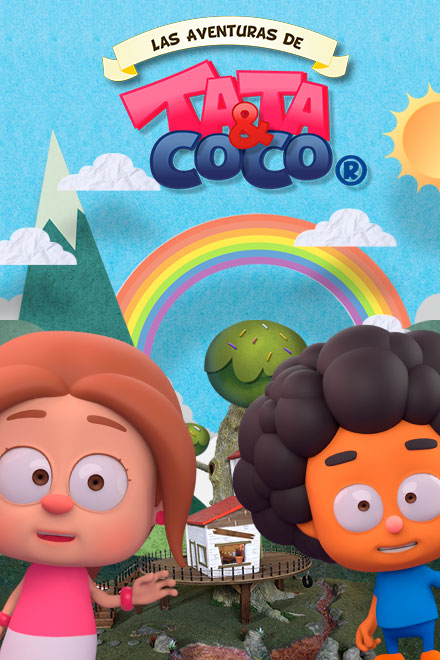 Póster de Las aventuras de Tata y Coco, serie infantil disponible en RTVCPlay