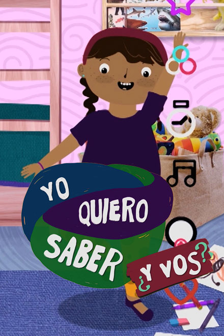Póster oficial de la serie infantil Yo quiero saber, y vos?, disponible en la plataforma de streaming RTVCPlay
