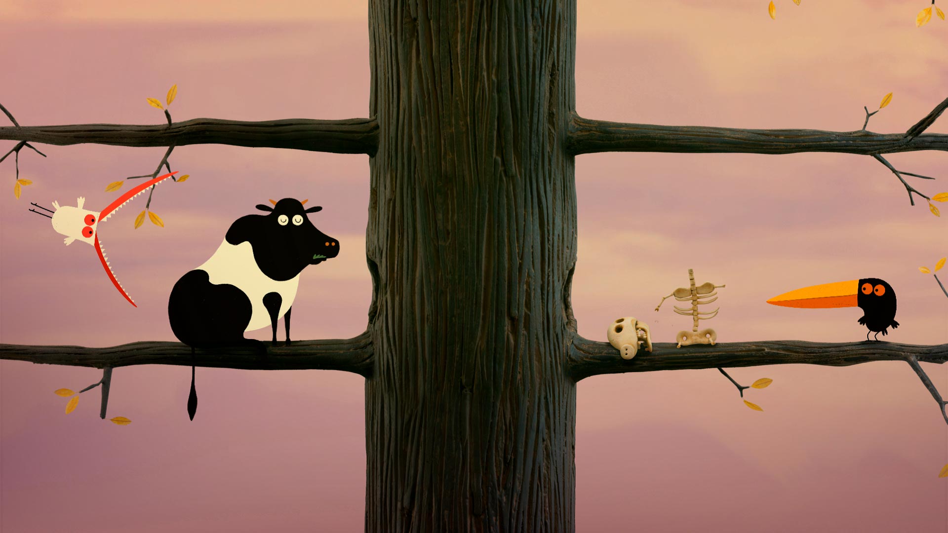 Depredadores, ver dos pajaritos, pajaros animados, pajaros de colores animados, serie infantil, pajaros rojos, series de señal colombia