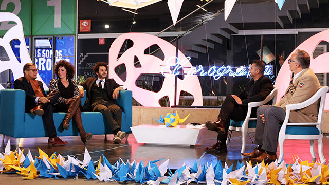 diego mateus junto a sus invitados, señal colombia, magazine, francia, feria del libro, diego mateus, colombia, afrancesamiento, cultura