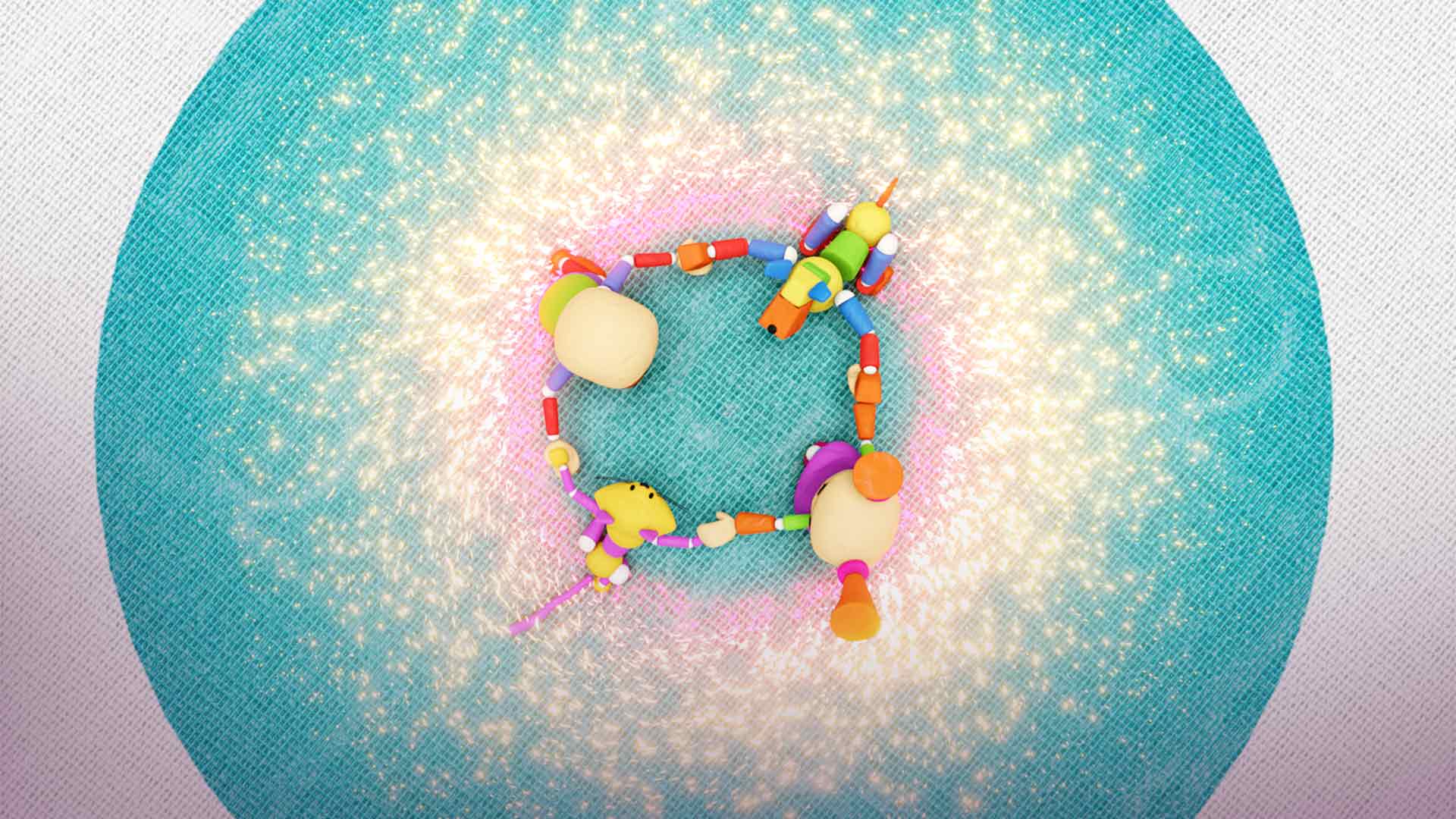 Aurea y Celeste creando mandalas