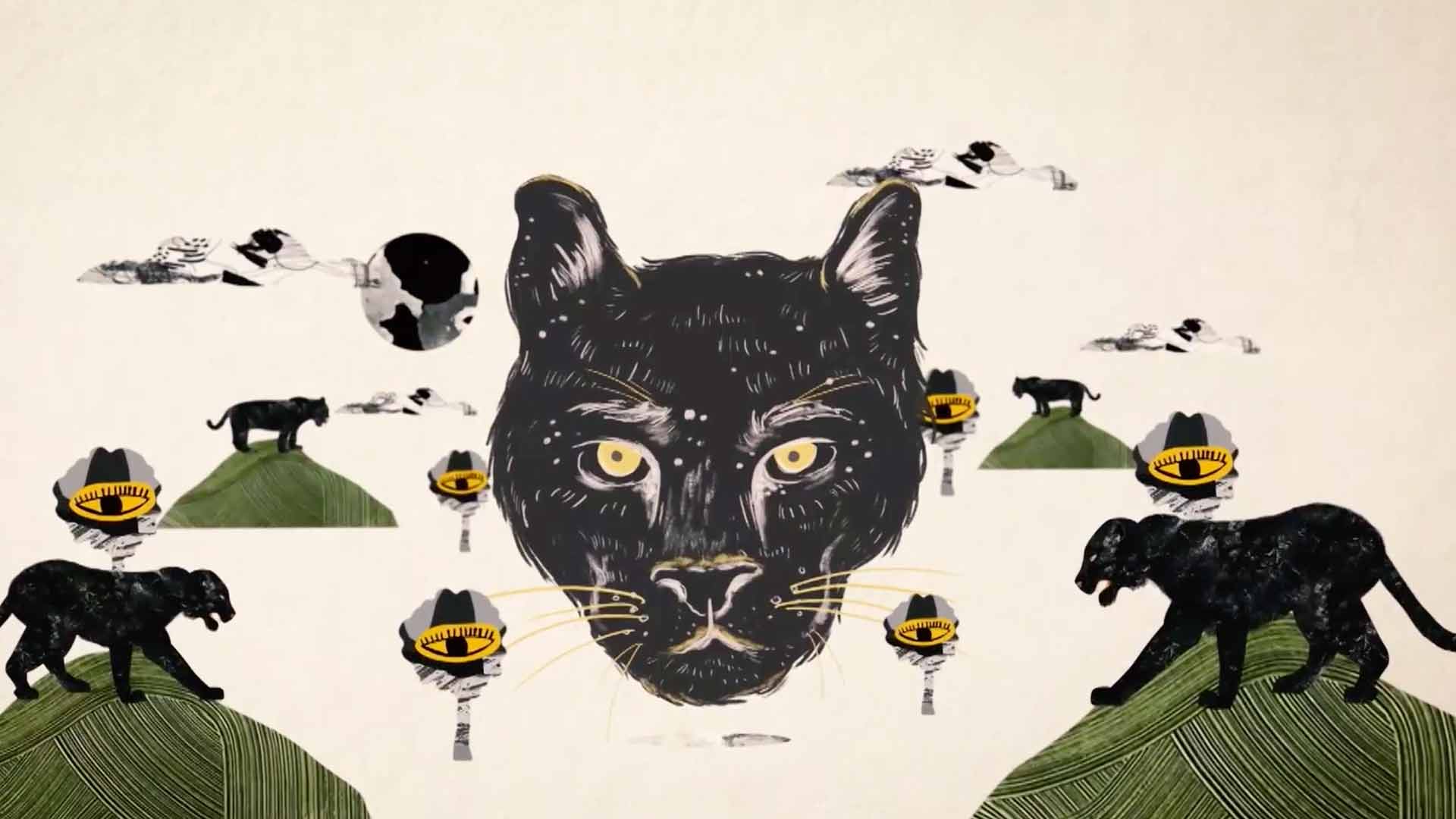 Jaguar de la introducción de la serie del Canal Institucional Bicentenario: anécdotas de voz a vos