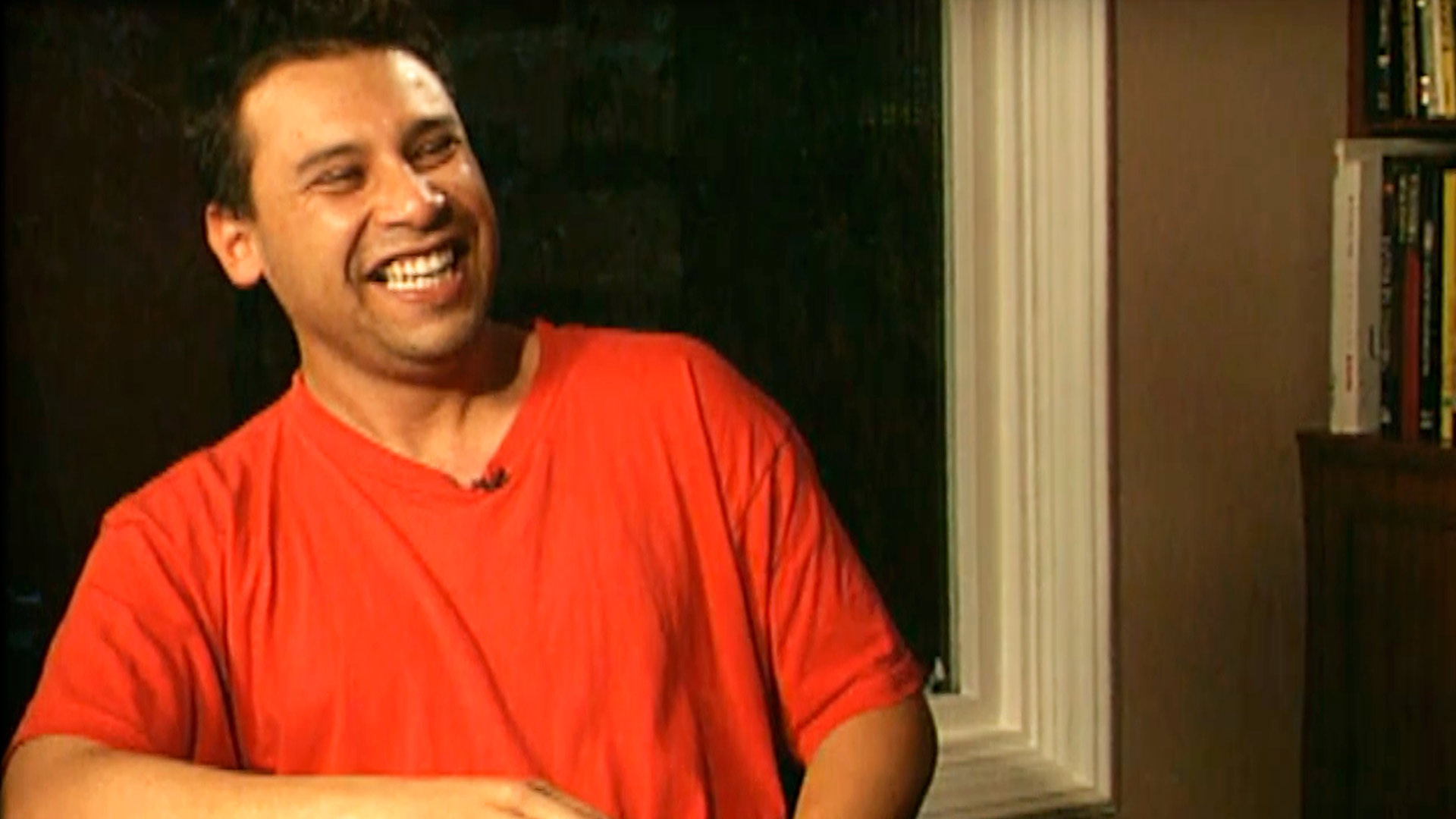 Harold Trompetero riendo 