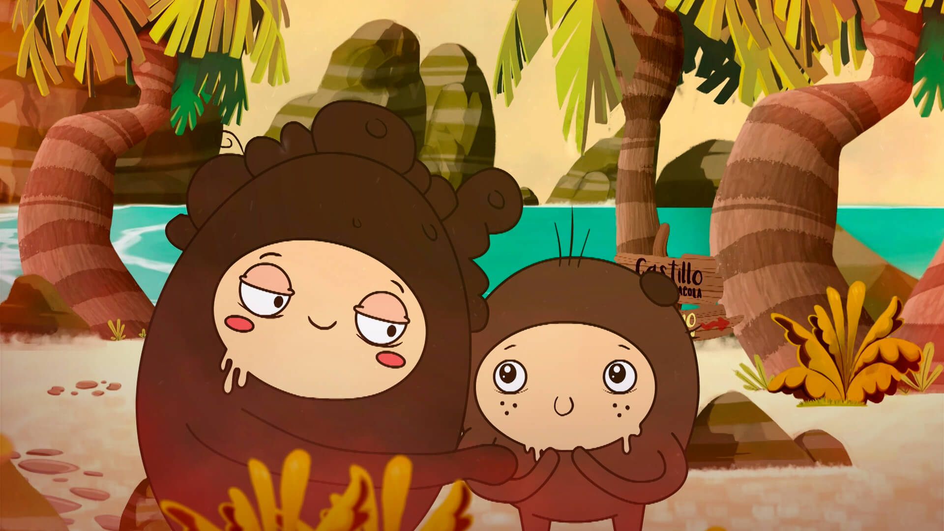 Un abrazo entre Coco y su mamá