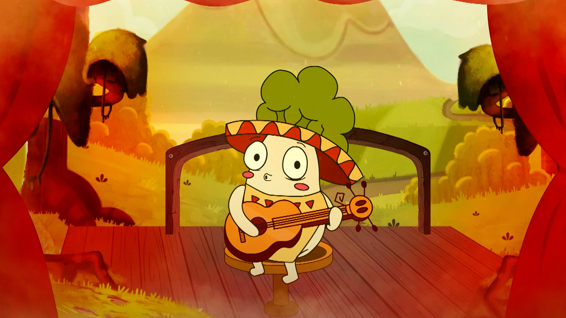 Don brócoli tocando guitarra 