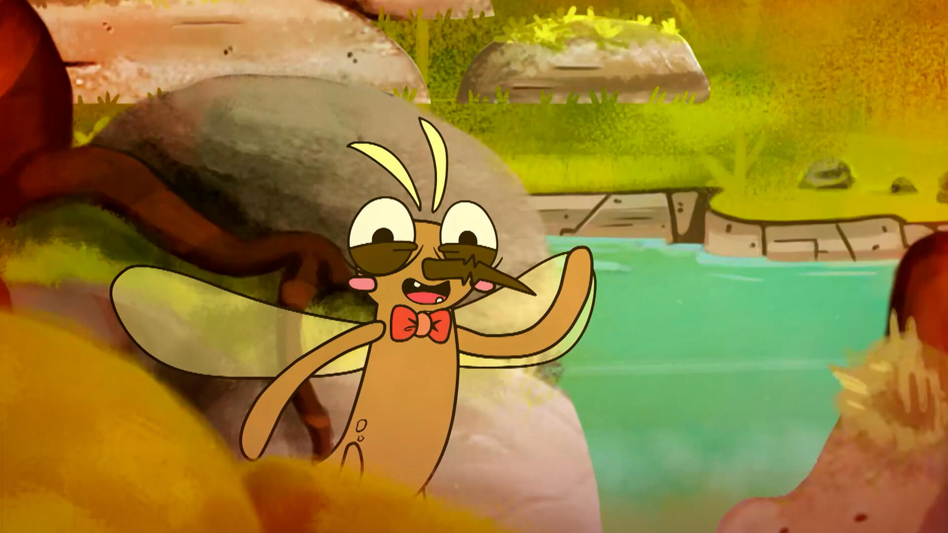 Zancudo con corbatín saluda, zancudos animados, zancudo atrapado, miel de abejas, abejas al rescate, ver cuentitos magicos,  series infantiles, series para niños, series gratis, series online, series de señal colombia