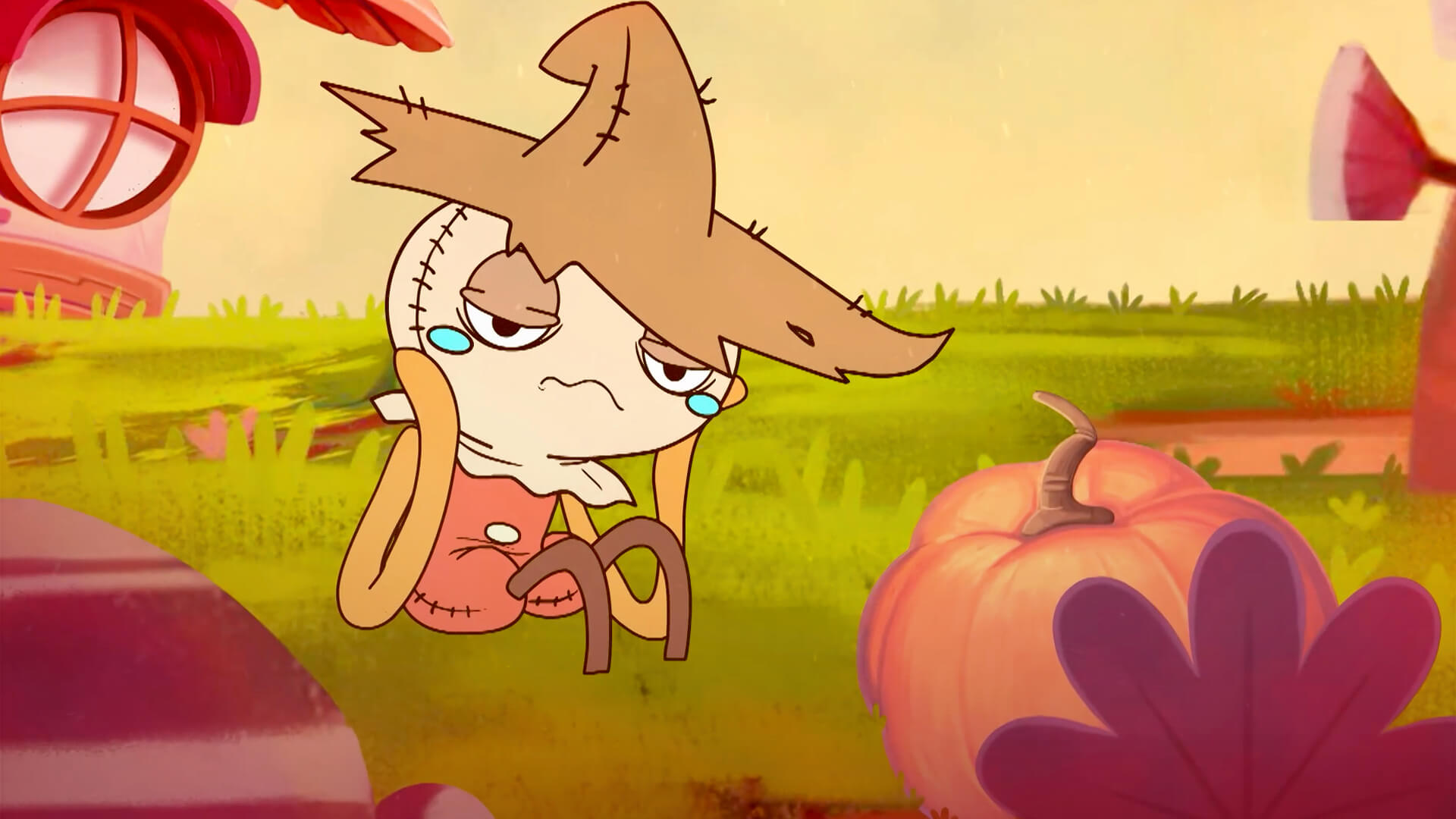 El espantapájaros triste, espantapajaros animado, espantapajaros bailando, , ver cuentitos magicos,  series infantiles, series para niños, series gratis, series online, series de señal colombia