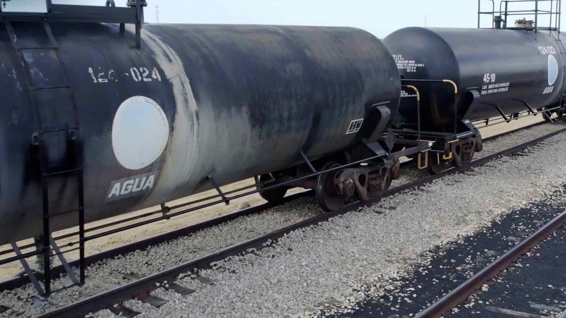 Tren de transporte de carbón en la mina de Cerrejón, ubicada en La Guajira