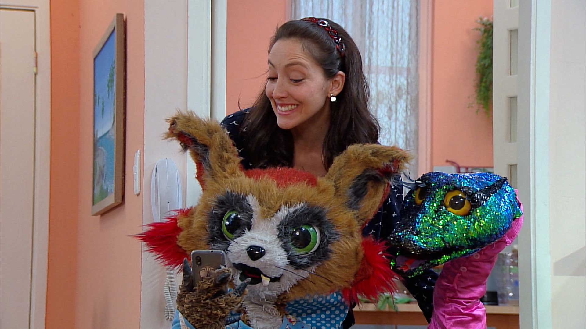 selfie con los peluches de Territorio Mágico 