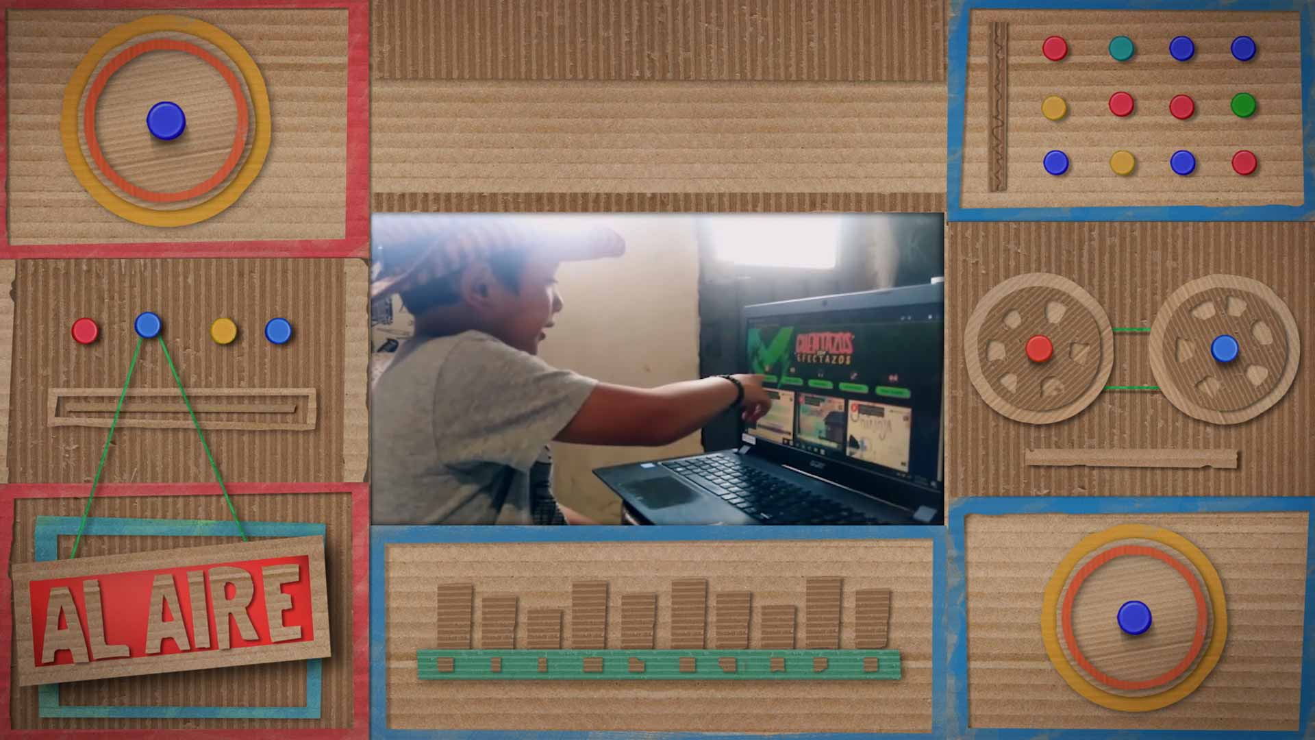 set de grabación de Cuentazos con efectazos 