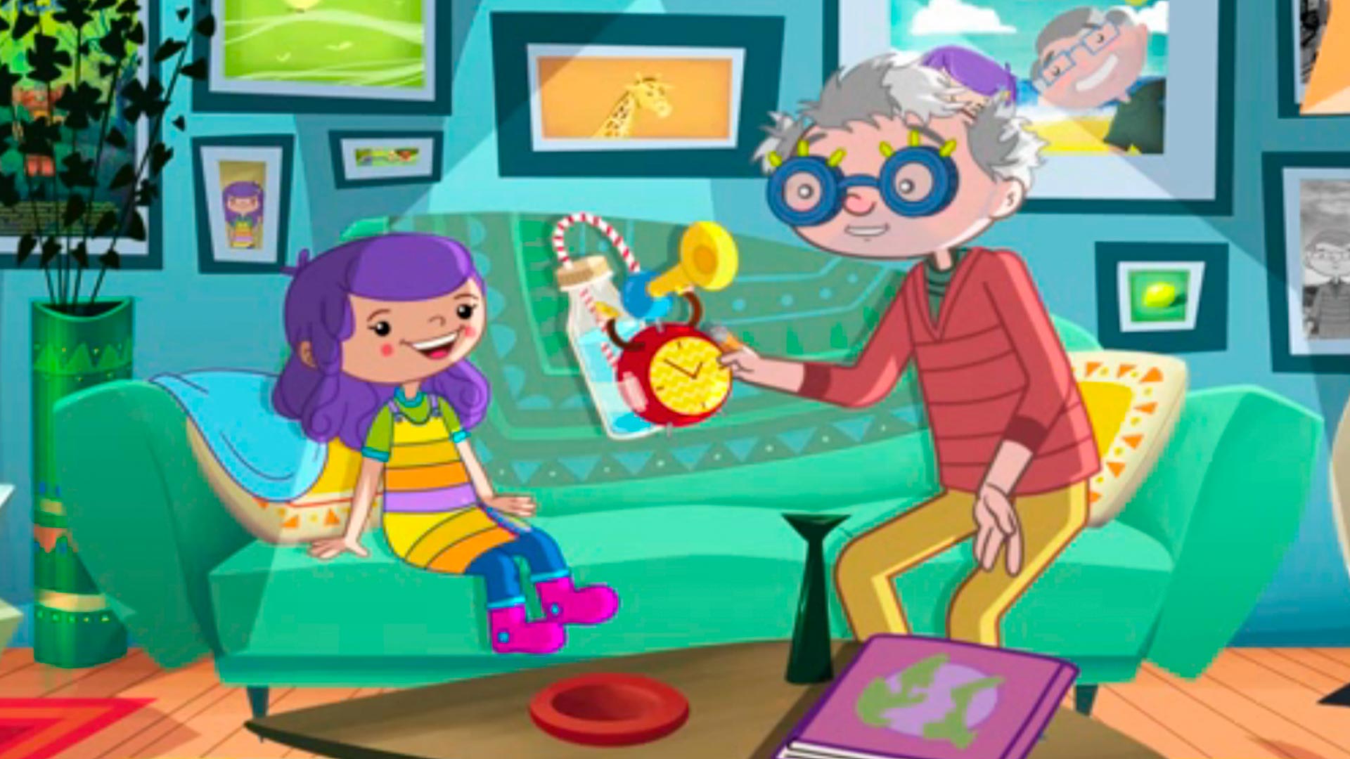 Inventos del abuelo, inventos chistosos, viajar a los recuerdos, series para niños, series infantiles, series de señal colombia, series gratis, ver juani y gaton