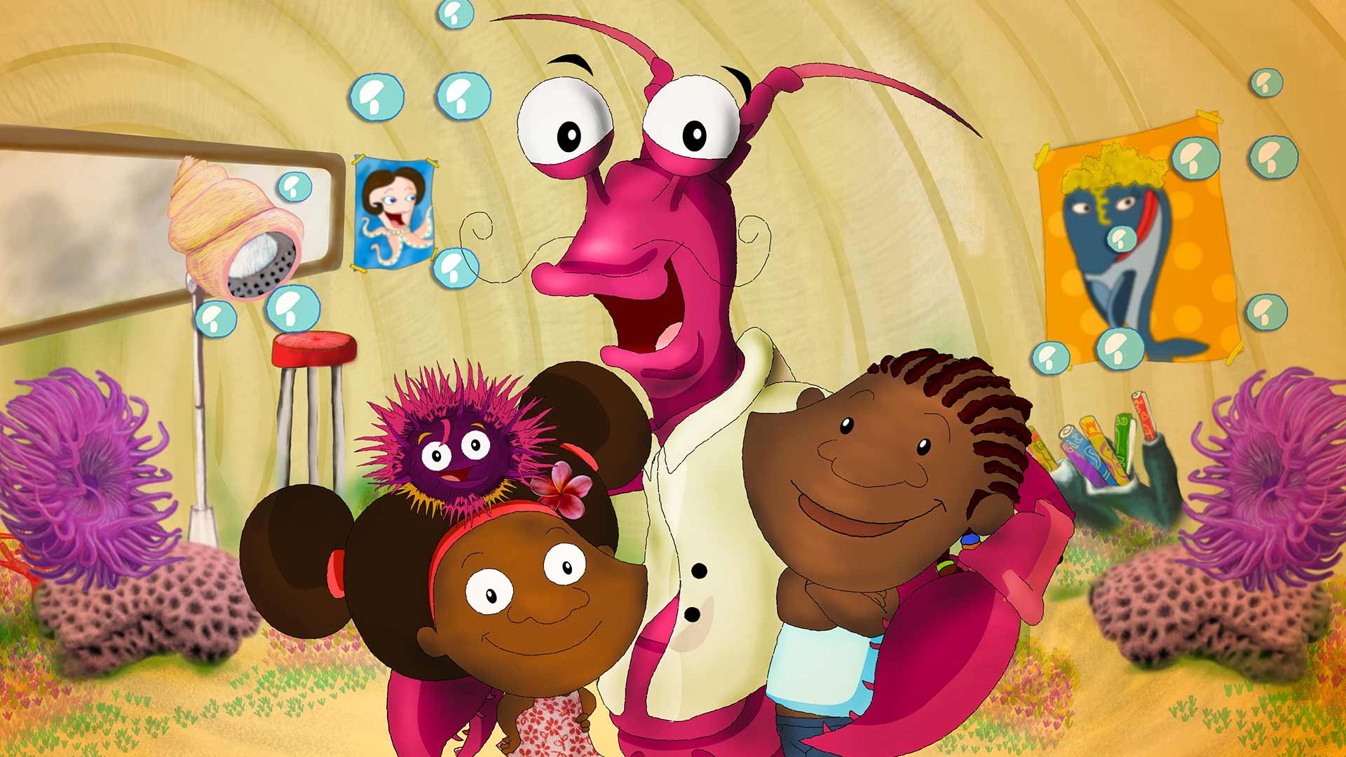 Mira ahora “La peluquería del mar” capítulo de la serie de eduentretenimiento animada La maleta de Guillermina y Candelario en la plataforma de streaming RTVCPlay