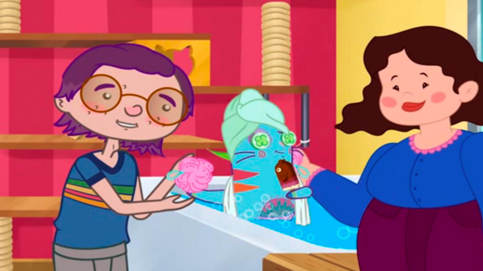 recuerdos, primer trabajo, viajar a sus recuerdos, familia, caricaturas de abuelitos,  series para niños, series infantiles, series de señal colombia, series gratis, ver juani y gaton