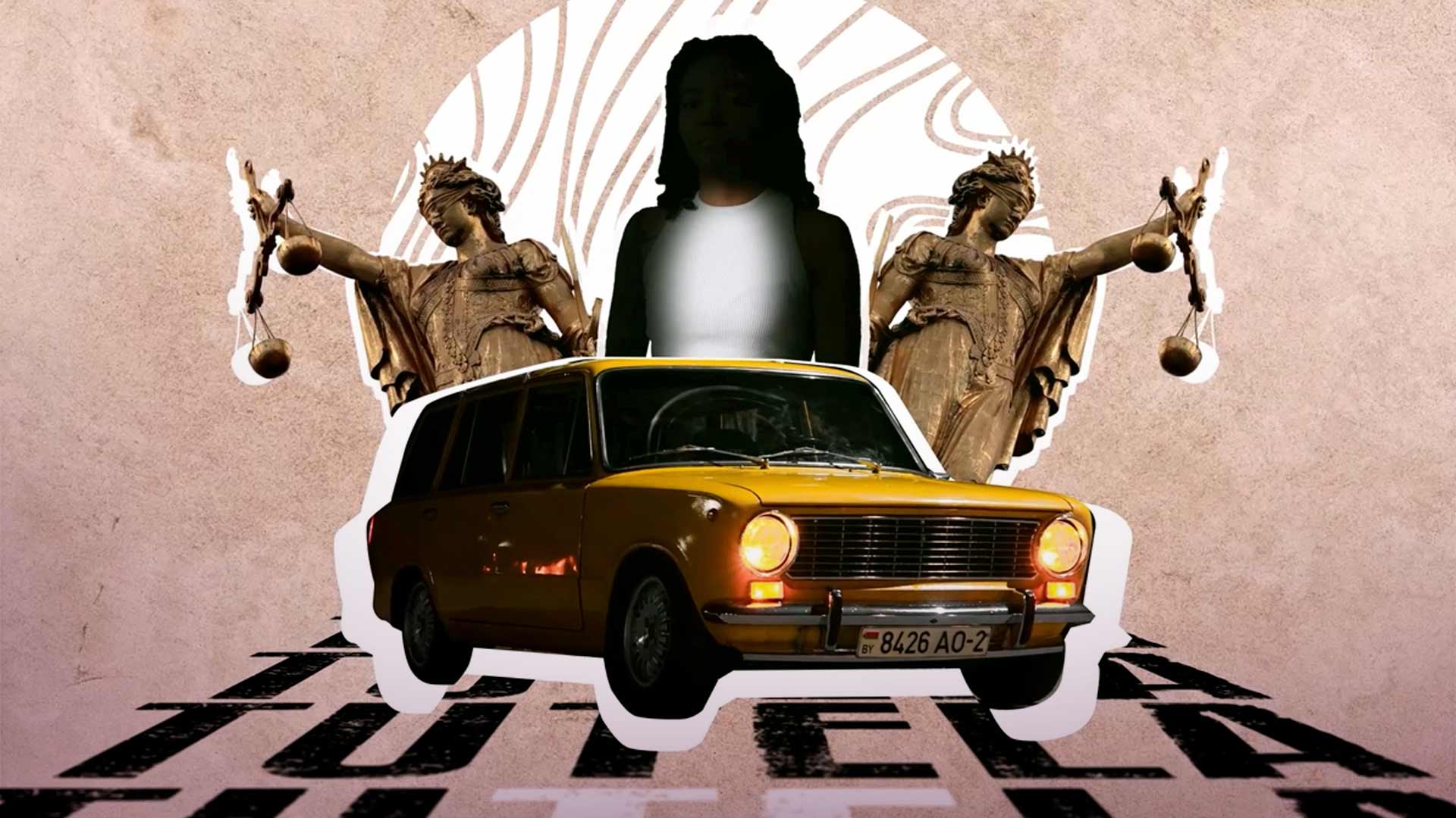 taxi llevando imagenes