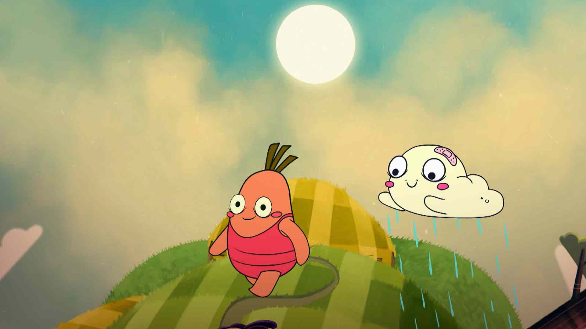 Nubecita detrás de zanahoria