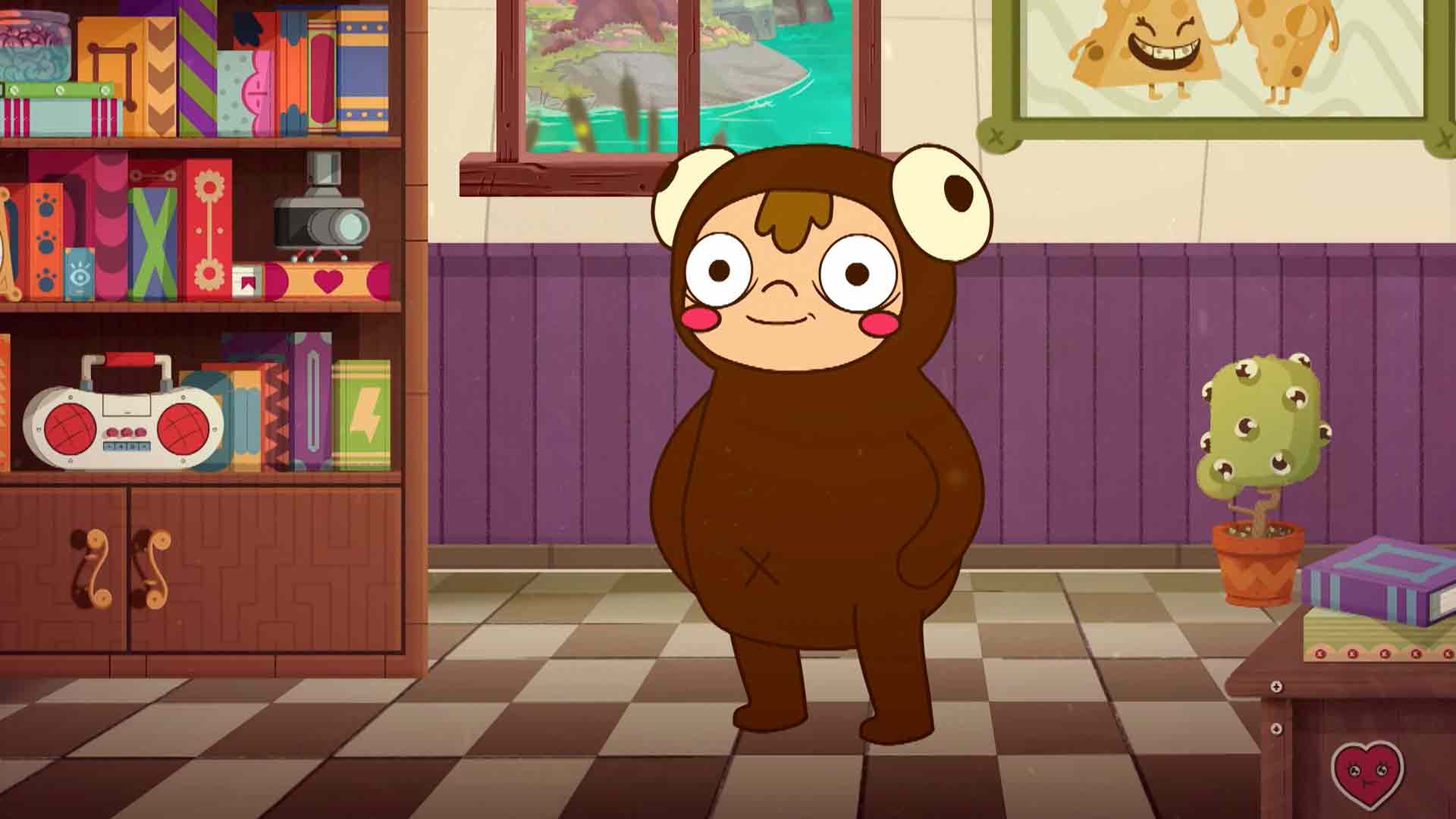 niño disfrazado de osito 